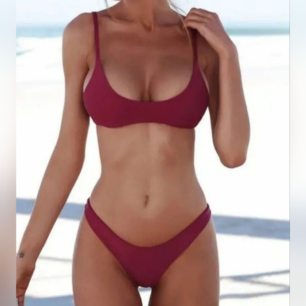 Burgundy Bikini Swimsuit